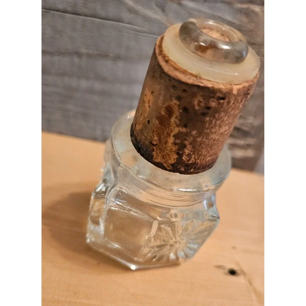 Vintage Glass Apothecary Bottle Cork Stopper Decorative Display‎